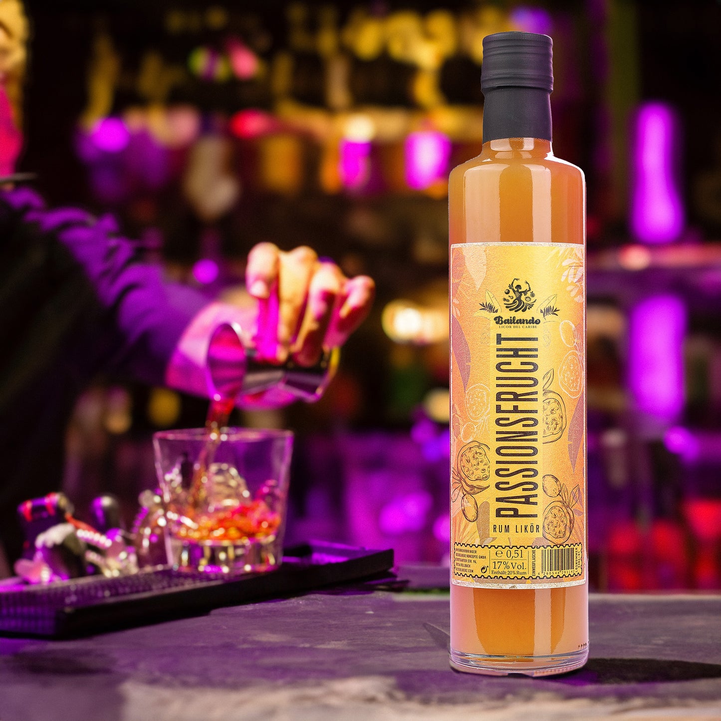 Bailando Rum Likör Set | Mango | Ananas | Passionsfrucht | Weisser Pfirsich