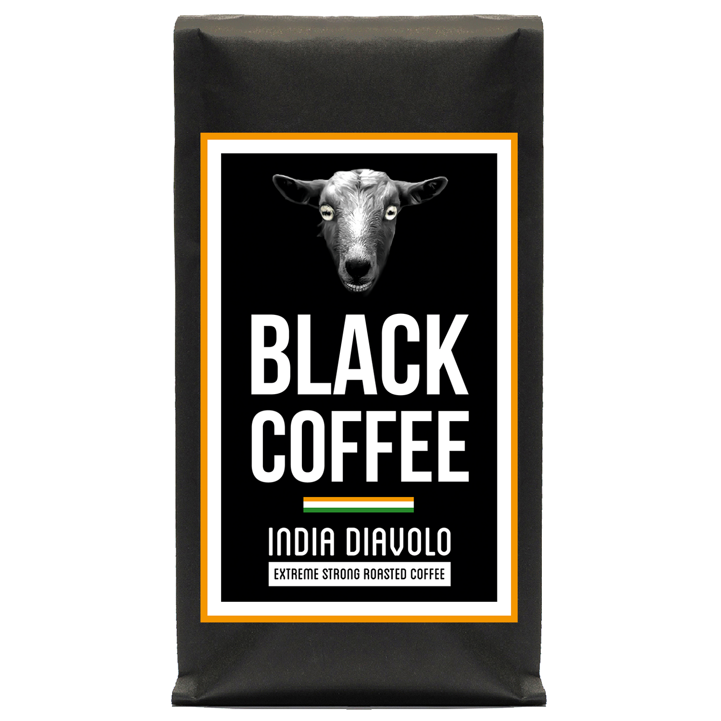 Black Coffee India Diavolo | 100% Robusta Perlbohnen | Dunkle Röstung | Hoher Koffeingehalt