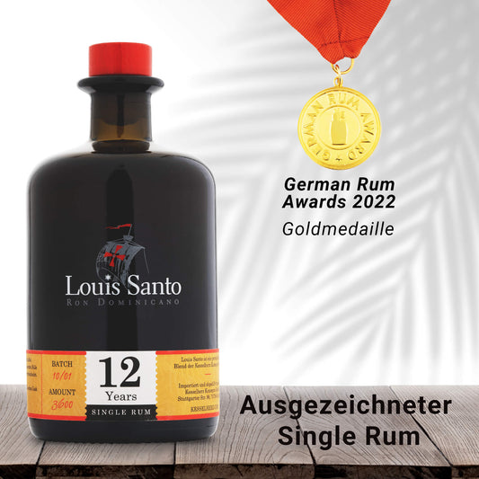 Louis Santo Rum 12 Jahre | Bourbon Fass Reifung & PX Sherry Cask Finish