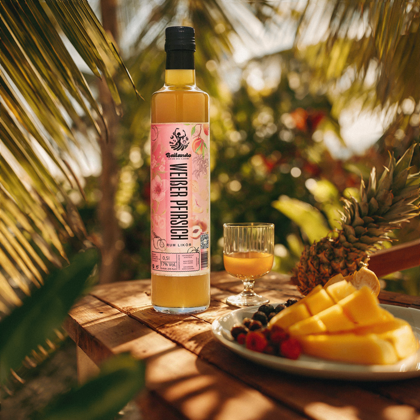 Bailando Weisser Pfirsich | Frucht Rum Likör