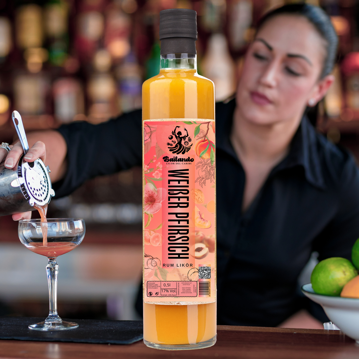 Bailando Rum Likör Set | Mango | Ananas | Passionsfrucht | Weisser Pfirsich