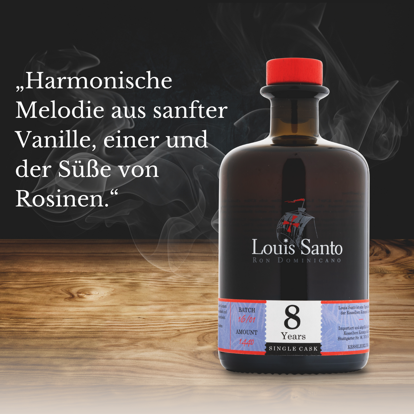 Louis Santo Rum | 8 Jahre Bourbon Fass | Cognac Finish