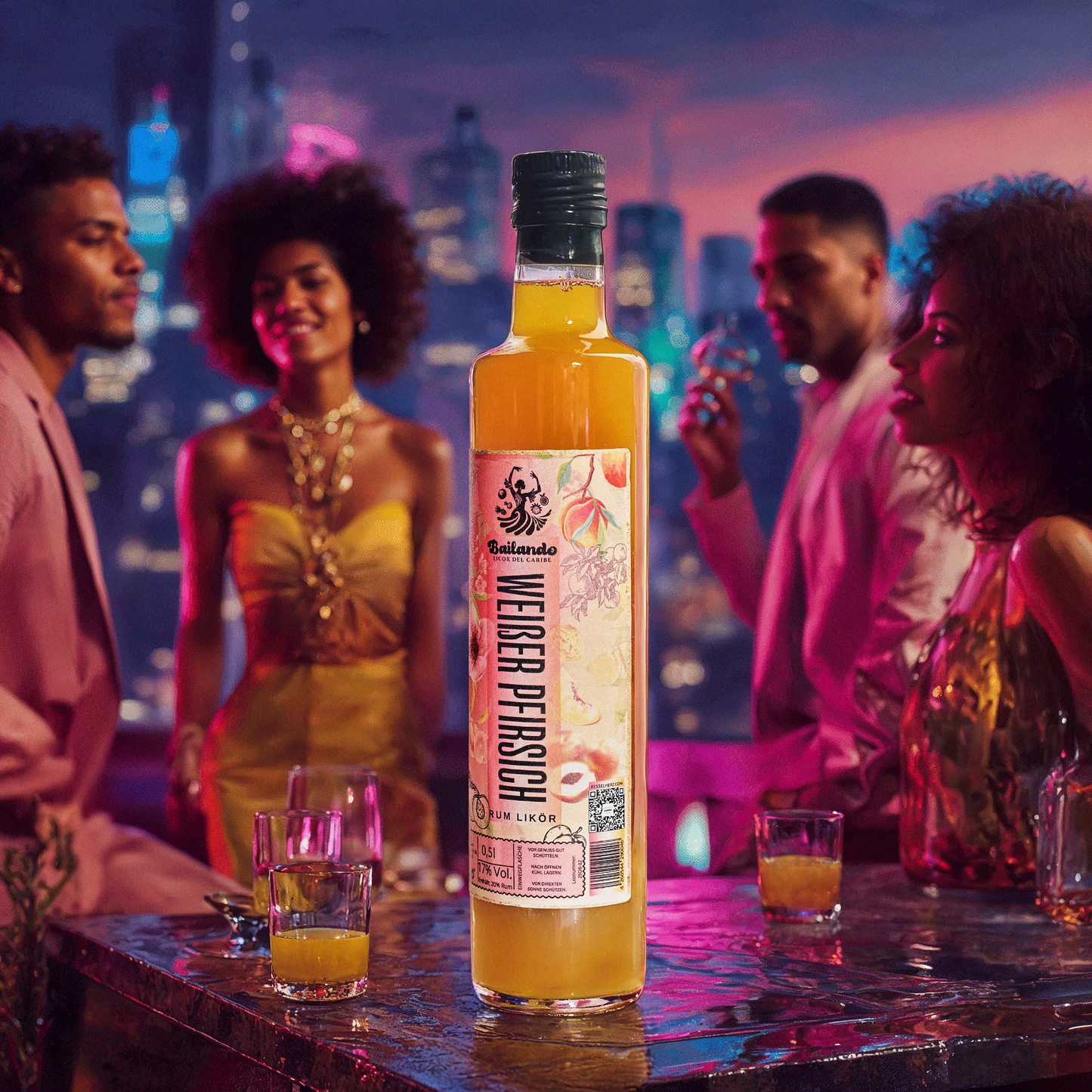 Bailando Weisser Pfirsich | Frucht Rum Likör