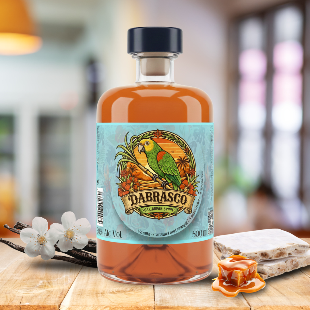 DaBrasco Flasche mit Vanilleschoten, Karamel und Nougat