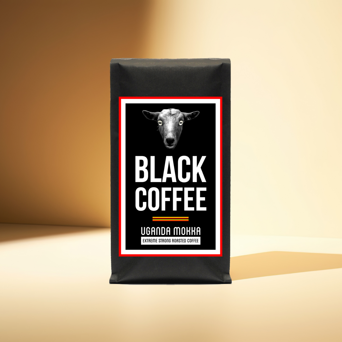 Black Coffee Uganda Mokka | 100% Robusta | Ganze Bohnen | Viel Koffein