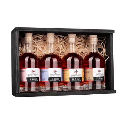 Louis Santo Tastingbox mit 4 * 100ml Flaschen Rum