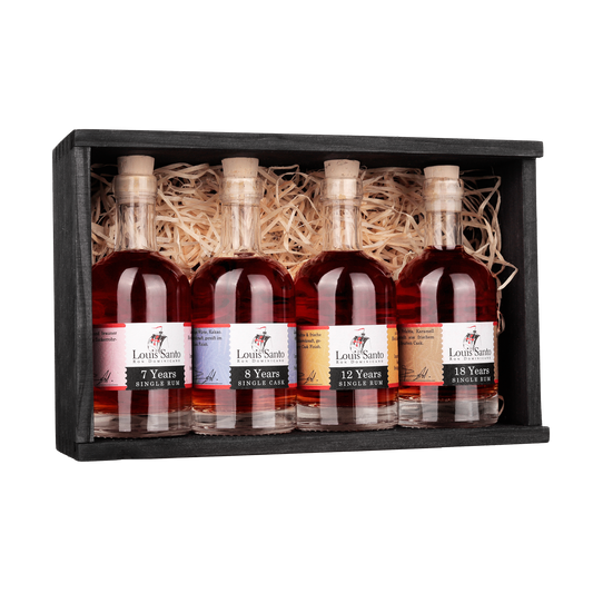 Louis Santo Tastingbox mit 4 * 100ml Flaschen Rum