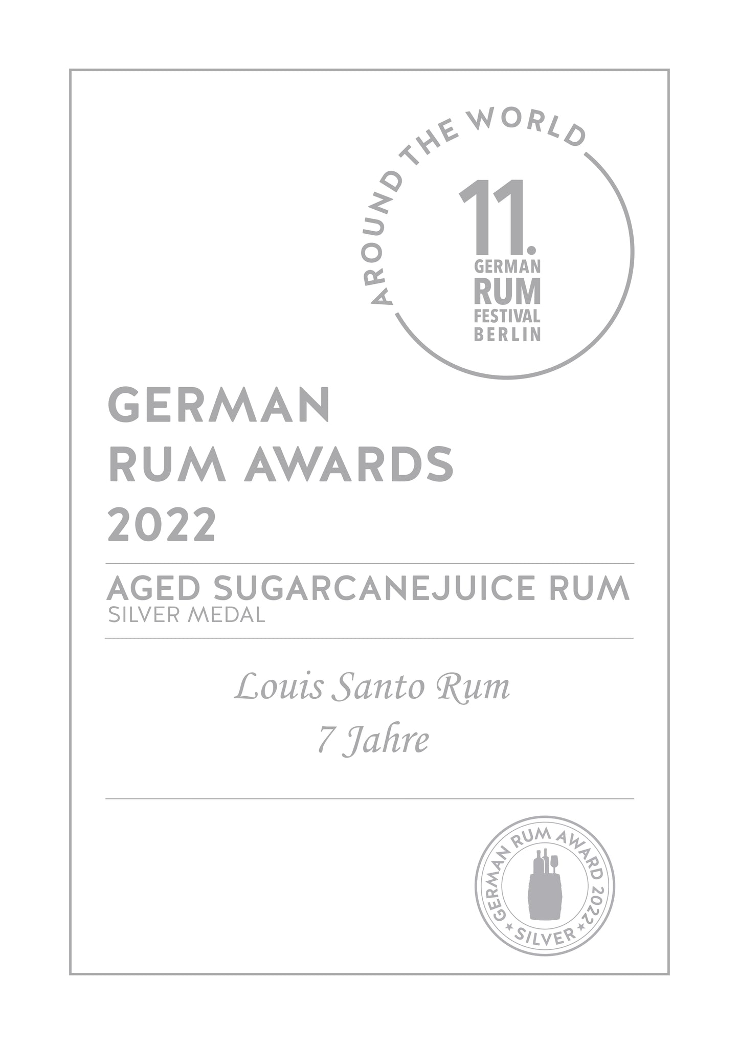Louis Santo – Premium Single Rum 7 Jahre Mini-Flasche